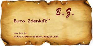 Buro Zdenkó névjegykártya